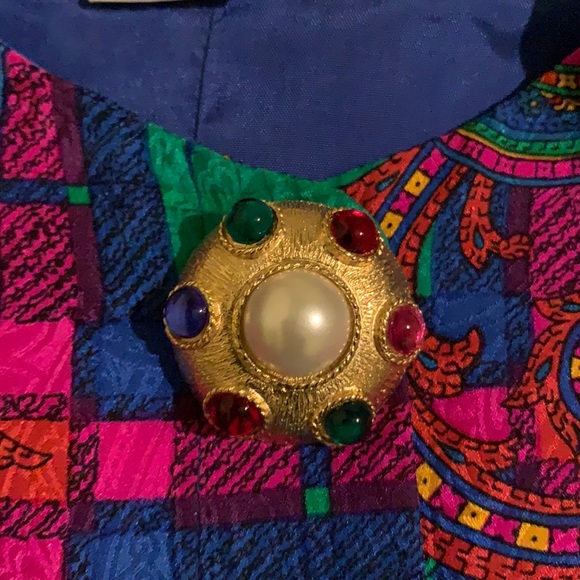 VTG Anne Crimmins Sz 10 Multicolored 2pc Skirt Set - Picture 8 of 12